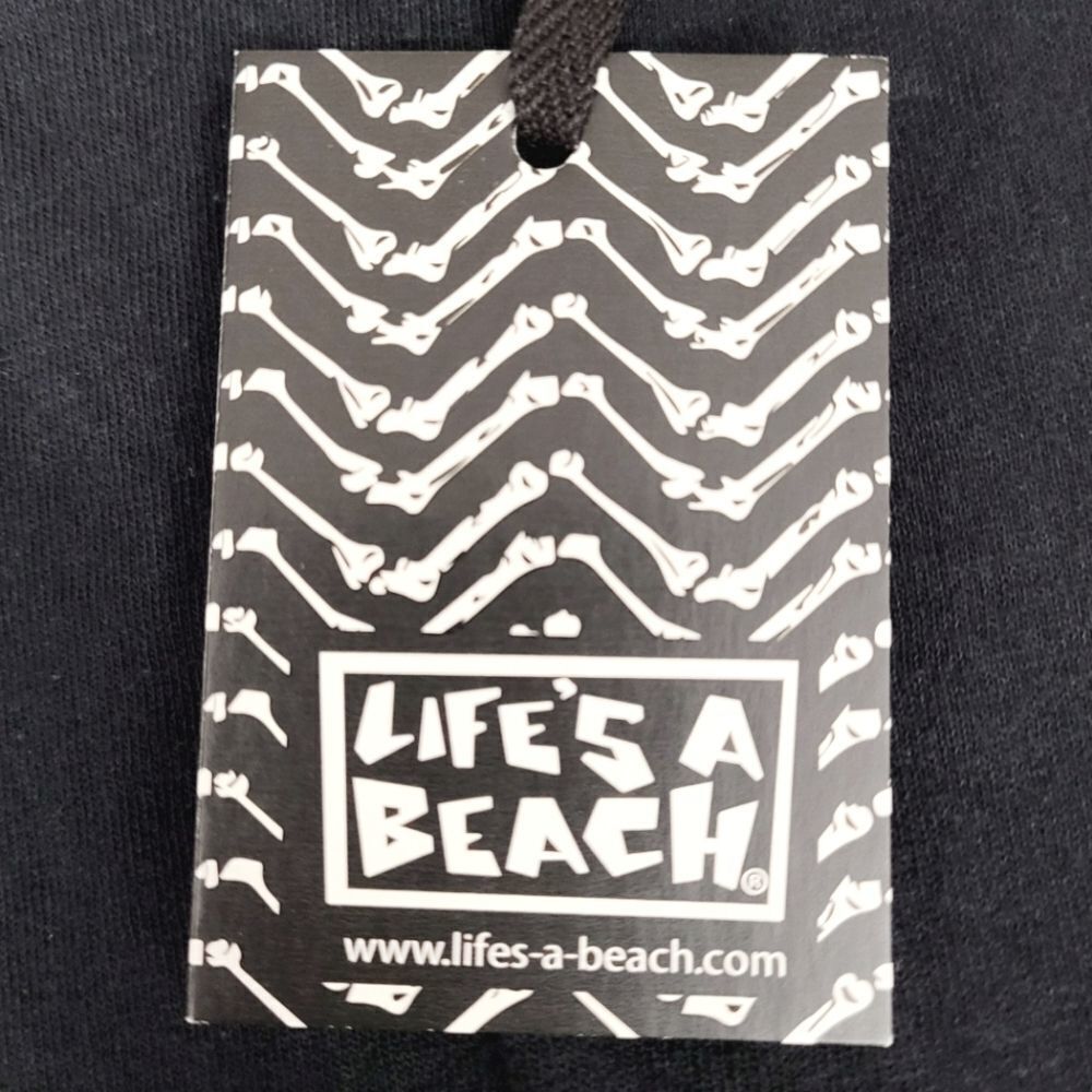Lifes A Beach Mens Black & Green Cotton Short Sleeve Graphic Tee T shirt Size S - Picture 7 of 8